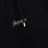 サンローラン パリ ロゴ 刺繍 パーカー ブラック タグ付き未使用品 - NEWSED