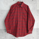 バーバリー ロンドン ロゴ チェック柄 長袖シャツ レッド - NEWSED