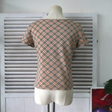 バーバリー ブルーレーベル ノバチェック ロゴ プリント 半袖トップス ベージュ レディース - NEWSED