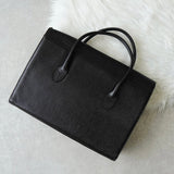 クレージュ ヴィンテージ ロゴ金具 レザー ビジネスバッグ ブラック - NEWSED