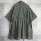 エムエムシックス メゾン マルジェラ オーバーサイズ 半袖 ミリタリージャケット カーキ - NEWSED