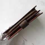 ルイ ヴィトン モノグラム ポルトパピエ・ジップ 二つ折り財布 ブラウン - NEWSED