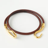 エルメス レザー ジャンボ チョーカー ブレスレットブラウン 箱付き - NEWSED