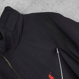 ポロ バイ ラルフローレン ナイロンジャケット フリース裏地 ロゴ刺繍 ブラック - NEWSED