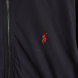 ポロ バイ ラルフローレン ナイロンジャケット フリース裏地 ロゴ刺繍 ブラック - NEWSED