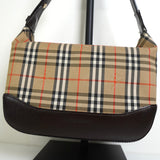 バーバリー ノバチェック ナイロンキャンバス / レザー ワンショルダーバッグ ベージュ / ブラウン - NEWSED