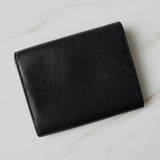 プラダ トライアングルロゴ サフィアーノ レザー 三つ折り財布 ブラック - NEWSED