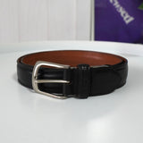 バーバリー シルバーバックル ベルト ブラック - NEWSED