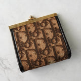 クリスチャン ディオール トロッター がま口 コインケース キャンバス / レザー - NEWSED