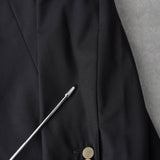 グッチ 金ボタン シングル テーラードジャケット ブレザー ブラック - NEWSED