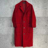 ポロ ラルフローレン ウールコート チェスターコート レディース レッド - NEWSED