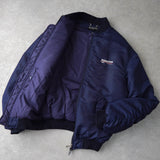 バレンシアガ ロゴ 中綿入り ボンバージャケット ネイビー - NEWSED