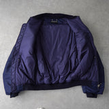 バレンシアガ ロゴ 中綿入り ボンバージャケット ネイビー - NEWSED