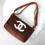 シャネル ココマーク パイル地 ノベルティ ショルダーバッグ ブラウン - NEWSED