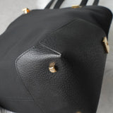 サルバトーレ フェラガモ ナイロンキャンバス レザー トートバッグ ハンドバッグ ブラック - NEWSED