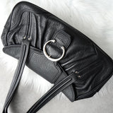 セリーヌ シボレザー 肩掛け ハンドバッグ ショルダーバッグ シルバー金具 ブラック - NEWSED