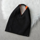 エムエムシックス メゾン マルジェラ ナイロン ジャパニーズバッグ スモール ハンドバッグ ブラック / オレンジ - NEWSED