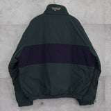 チャップス ラルフローレン ヴィンテージ ダウンジャケット 中綿ジャケット ブルゾン ロゴ 刺繍 カーキ/ネイビー - NEWSED