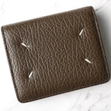 メゾン マルジェラ 四つタグ レザー 二つ折り財布 コンパクトウォレット ブラウン 箱付き - NEWSED