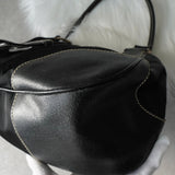 プラダ ポコノ テスート ナイロン レザー ワンショルダーバッグ 三角プレート トライアングルロゴ ブラック - NEWSED