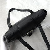 セリーヌ シボレザー 肩掛け ハンドバッグ ショルダーバッグ シルバー金具 ブラック - NEWSED