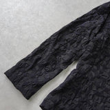 イッセイミヤケ フラワー ナイロン シングル イージー セットアップ ブラック レディース - NEWSED