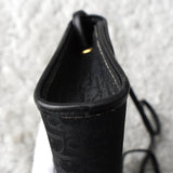 ディオール ヴィンテージ トロッター キャンバス/レザー ショルダーバッグ ブラック - NEWSED