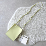 ジルサンダー タングル レザー ショルダーバッグ スモール パステルグリーン 未使用品 - NEWSED