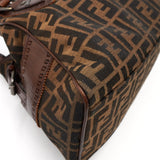 フェンディ エトニコ ズッカ柄 キャンバス/レザー ハンドバッグ ブラウン - NEWSED