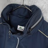 ラコステ スポーツ バイカラー ナイロンジャケット ブルゾン ロゴパッチ ネイビー/グレージュ - NEWSED