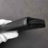 プラダ サフィアーノ レザー コインケース 三角プレート ラウンドジップ ブラック - NEWSED