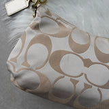 コーチ ポピー デイジー 花柄 シグネチャー キャンバス ハンドバッグ ベージュ - NEWSED