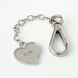 プラダ ロゴ ハート キーリング キーホルダー チャーム シルバー - NEWSED