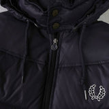 フレッドペリー ロゴ ダウンジャケット ブラック - NEWSED