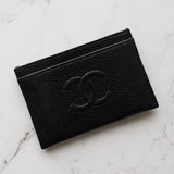シャネル ココマーク キャビアスキン カードケース ブラック - NEWSED