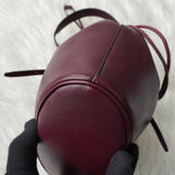 ジルサンダー ドローストリング レザー 巾着バッグ ハンドバッグ ボルドー - NEWSED