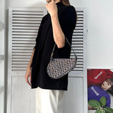 ディオール トロッター キャンバス / レザー サドルバッグ アクセサリーポーチ ハンドバッグ グレー / ネイビー - NEWSED