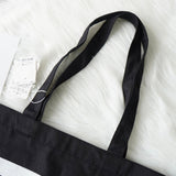 メゾンマルジェラ ロゴ トートバッグ ショッピングバッグ ブラック タグ付き未使用品 - NEWSED