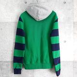 ポロ ラルフローレン ポロベア パーカー ストライプ柄 グリーン / ネイビー - NEWSED