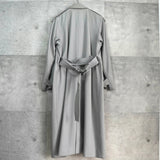 イヴ サンローラン ヴィンテージ ウール ロングコート ステンカラーコート レディース ライトグレー - NEWSED