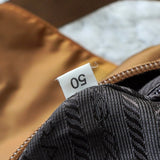 プラダ ポコノ テスート ナイロン ショルダーバッグ ブラウン - NEWSED