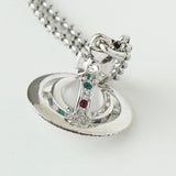 ヴィヴィアン ウエストウッド ミニ オーブ ラインストーン シルバー ネックレス - NEWSED