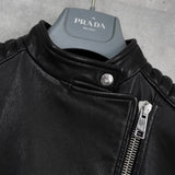 プラダ ダブル レザージャケット レディース ブラック - NEWSED