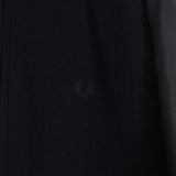 フレッドペリー ロゴ刺繍 レザー切り替え ウールブルゾン ブラック - NEWSED