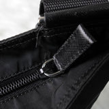 プラダ ポコノ テスートナイロン / サフィアーノレザー トライアングルロゴ ショルダーバッグ ブラック - NEWSED