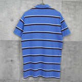 ポロ ラルフローレン ボーダー柄 半袖ポロシャツブルー - NEWSED