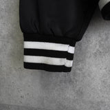 ステューシー ロゴ 刺繍 スタジャン ブラック - NEWSED