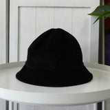 アミパリ アミ パリス ハートロゴ コーデュロイ バケットハット 帽子 ブラック - NEWSED