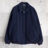 ポロバイラルフローレン ウールジャケット ブルゾン ロゴ 刺繍 キルティング裏地 ネイビー - NEWSED