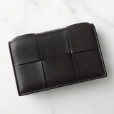 ボッテガ ヴェネタ イントレチャート 二つ折り カードケース ブラウン - NEWSED